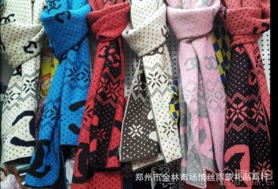 【自主新款毛線圍巾廠家直供支持混批可定制加厚防寒毛線圍巾201】鄭州金林商場情絲雨蒙禮品商行 - 產品庫